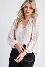 Long Sleeve Ruffle Blouse