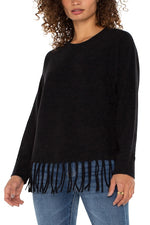 Seamless Dolman Sweater with Fringe