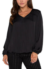 Long Sleeve V Neck Blouse