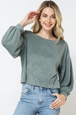 Loop Terry Round Neck Top