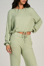 Long Sleeve Top with Drawstring