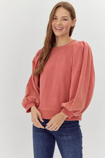 Balloon Sleeve Sweatshirts Top