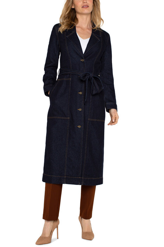 Notch Collar Duster Jacket