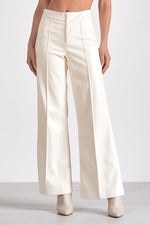 Faux Leather High Waist Flare Pants