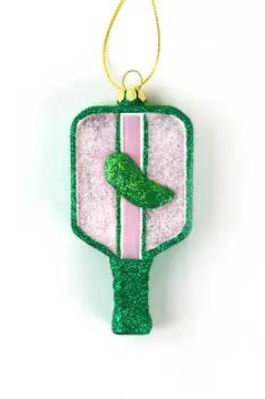 Pickleball Boxed Glass Ornament