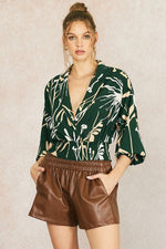 Printed Satin Top