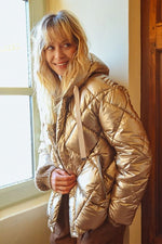 Quilted Puffer Jacket with Hood