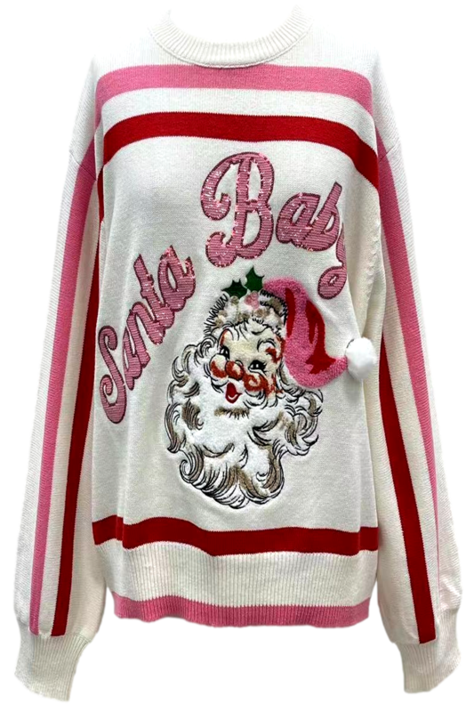 Stripe ‘Santa Baby’ Fuzzy Sweater