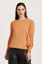 Sandrine Long Puff Sleeve Top