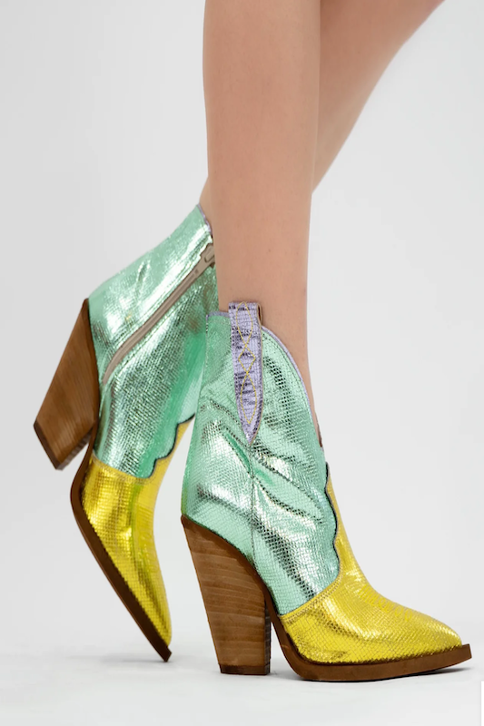 Kadee Metallic Short Boot Leopard Boutique