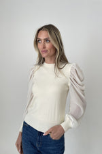 Stella Sheer Sleeve Sweater Blouse