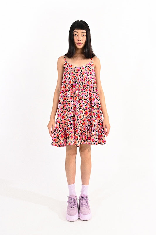 Ruffle Floral Mini Dress