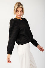 Textured Puff Sleeve Top