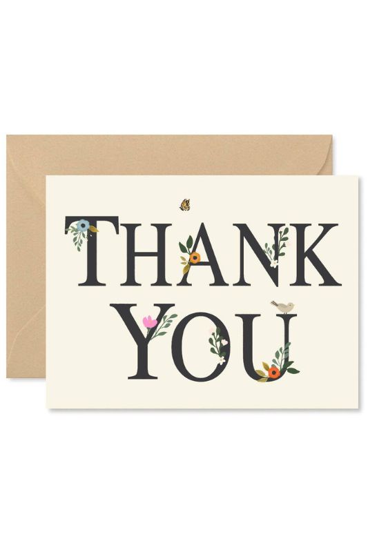 Thank You Floral Greeting Card