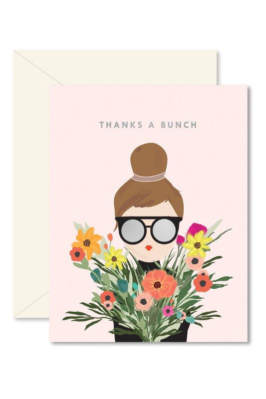 Thanks A Bunch Girl Greeting Card