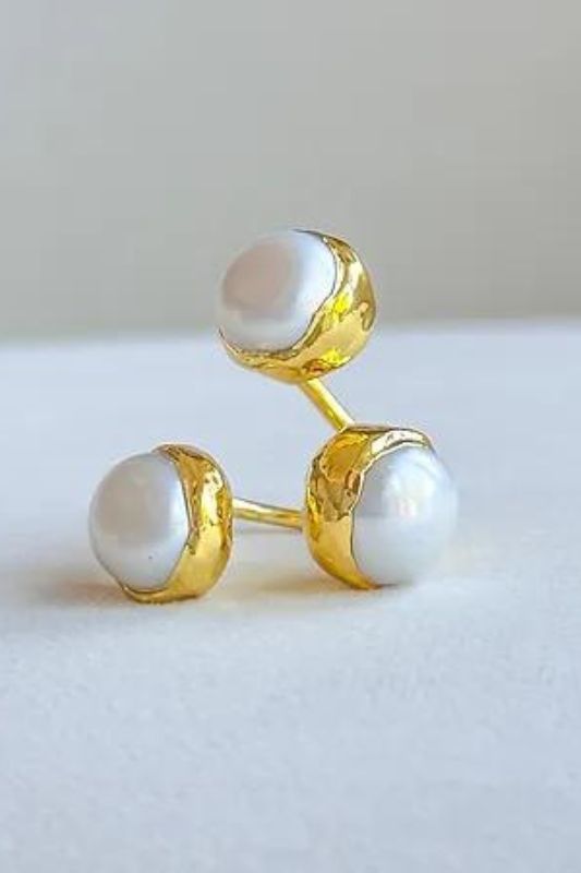 Triple Pearl Ring