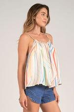 Flowy Cami with Wavy Stripes