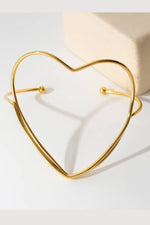 Wire Big Heart Bangle Bracelet