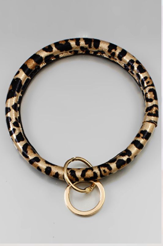 Animal Print Key Ring Bracelet