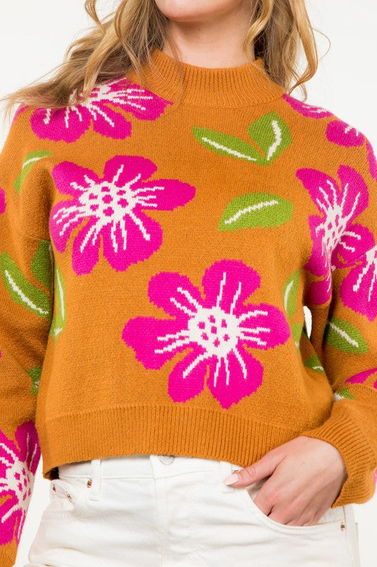 Flower Knit Sweater