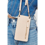 Claire Woven Cell Phone Crossbody