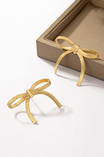 Herringbone Chain Bow Earrings