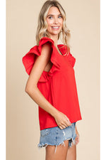 Solid Top With Square Neck Top