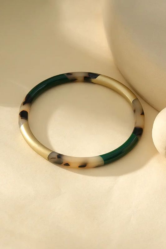 Leopold and Green Animal Pattern Acrylic Bracelet