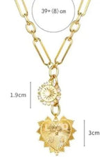 HEART Celestial Lariat Charm Necklace