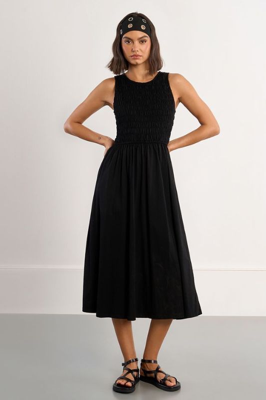 ladies black knitted dress MILLE Brianna Sweater Dress in Black L/XL