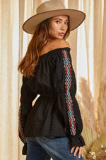 Boho Top with Embroidery