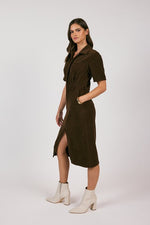 Paradox Cord Shirt Midi Dress