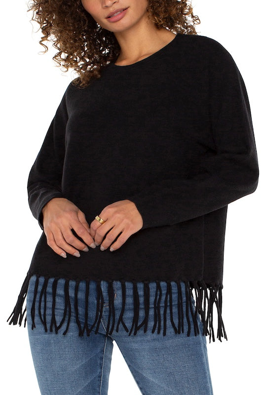 Seamless Dolman Sweater with Fringe