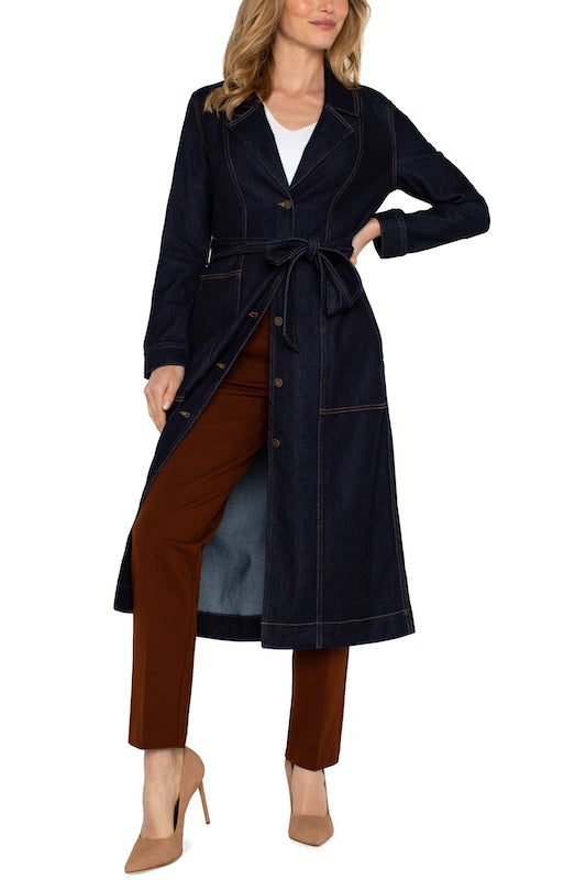 Notch Collar Duster Jacket