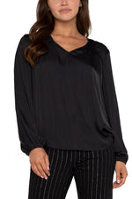 Long Sleeve V Neck Blouse