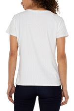 Short Sleeve Crew Neck Tee with Rib Trim