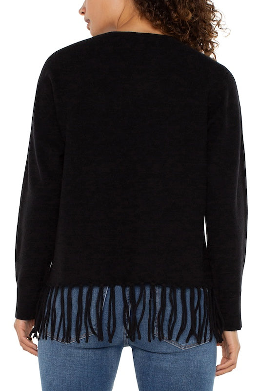 Seamless Dolman Sweater with Fringe