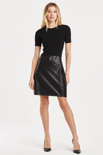 Kimora Rib Leather Dress