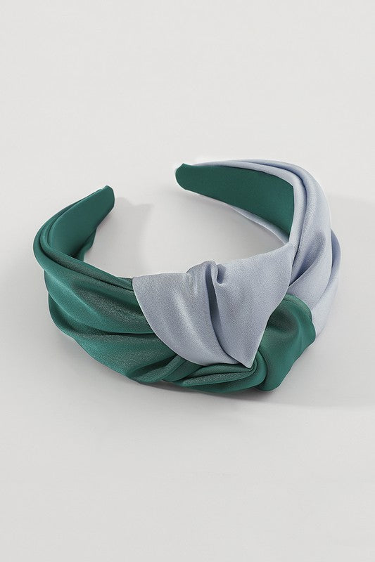 Duo Color Silk Satins Top Knotted Headband