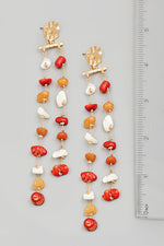 Natural Stone Bead Dangle Earrings