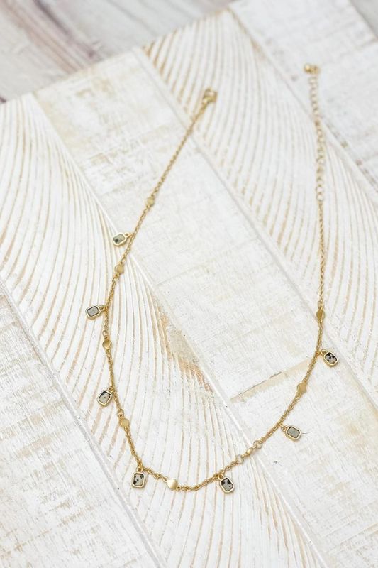 Semi Precious Dangle Charm Necklaces