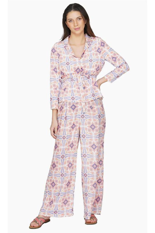 Blossom Tile Print Trousers