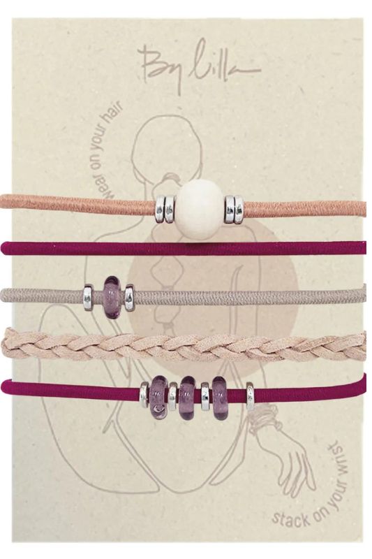 Red Oak Mini Stack Hair Tie Bracelets