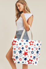 American Flag Star Tote Bag