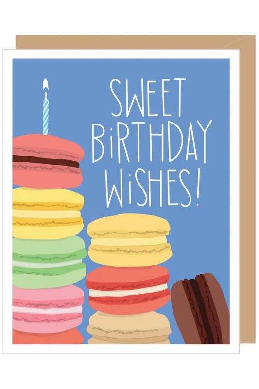 Colorful Macaroons Birthday Card