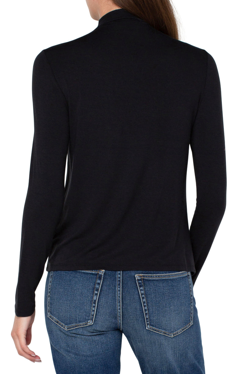 Long Sleeve Mock Neck Knit Top